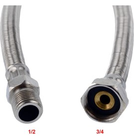 Resim Mako Design Şofben Spiral 50CM Flex Hortum 3/4-1/2 - 1 Adet 