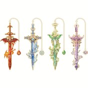Resim 1 adet Fantastik Kılıç Kitap İşareti - İncelikli Kılıç Tasarımı, Canlı Renkler ve Taşlar, Kitaplar, Günlükler, Planlayıcılar için Dayanıklı Metal Yapı, Kitap Severler, Öğrenciler, Erkekler ve Kadınlar için Benzersiz Hediye, Kitap Severi Hediyeleri, Günlük Aksesuarı, Fantastik Temalı Tasarım, Yüksek Kaliteli El Sanatları 