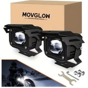 Resim Motion003 Movglow 2 Adet Alüminyum Led Motosiklet Işıkları 2 İnç Beyaz Podlar Atv Suv Tra 