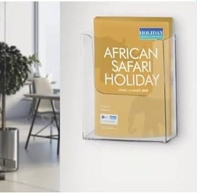 Resim Tuva Reklam Şeffaf Pleksi A4 Dergilik Kitaplık Saklama Kutusu/Ofis Salon Oturma Odası 25 x 20 