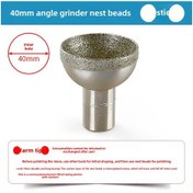 Resim Hombey Köşe Taşlama Makinesi İçin 40mm Elmas Kaplı Yuvarlak Taşlama Aleti - Mermer, Bal Mumu, Taş Oymak Ve Parlatma Aracı 