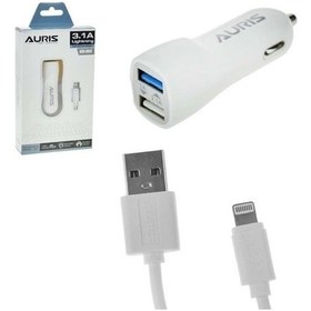 Resim Auris ARS-CR02 3.4 A Lightining USB 2li Giriş Araç Şarj Başlığı 