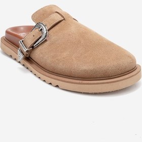 Resim Luvishoes Luvi Shoes Vesta Toprak Süet Tokalı Hakiki Deri Kadın Burnu Kapalı Terlik Toprak 