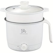 Resim Elektrikli Isıtma Tenceresi, Aşırı Isınma ve Kuru Yanmaya Karşı Koruma Özellikli Mini Ramen Pişirici, Pirinç Püresi ve Makarna için Çok Amaçlı Yapışmaz Elektrikli Tava 