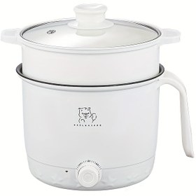 Resim Elektrikli Isıtma Tenceresi, Aşırı Isınma ve Kuru Yanmaya Karşı Koruma Özellikli Mini Ramen Pişirici, Pirinç Püresi ve Makarna için Çok Amaçlı Yapışmaz Elektrikli Tava 