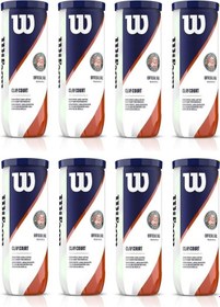 Resim Wilson Roland Garros Clay Court 3'lü 8 Kutu Tenis Topu Wrt125000 