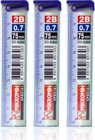 Resim 2b 75mm Cetvelli 0.7 Uç - 3 Tüp 