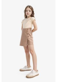 Resim DeFacto Kız Çocuk Gabardin Şort Etek D9305A825SMBN551 Kahve 