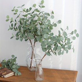 Resim 6 Eucalyptus Yaprak Çubuğu, 55cm Yapay Eucalyptus Çalıları - Bahar ve Yaz için El Yapımı DIY Dekor, Vazo Çiçek Düzeni, Masaüstü Ev Dekoru, Parti Dekorasyonu, Babalar Günü, Anneler Günü ve Mezuniyet Kutlamaları için Mükemmel, Parti Dekorasyonu | Doğal Estetik | Dayanıklı Plastik, Eucalyptus Yaprakları 