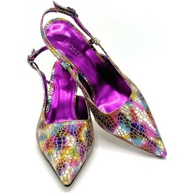 Resim Nostra Shoes Karışık Emily Kadın Topuklu Ayakkabı Fuşya - Çok Renkli 