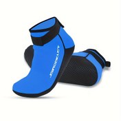 Resim JSNORKLET 3Mm Nötronlu Şnorkelle Çoraplar - Yüzme, Şnorkelle, Plaj Voleybolü ve Su Sporları için Sıcaklık - Mavi ve Siyah, Şnorkelle Aksesuarları, Plaj Voleybolü Ekipmanı, Dayanıklı Ayakkabılar 