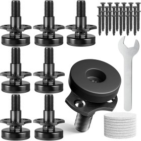 Resim Seeppitous Ayarlanabilir Tesviye Ayakları, 3/8 Inç-16 Iplik T-Not Kiti Mobilya Seviyeleri Masa Ayakları, Ağır Hizmet Tipi Bacak Seviyeleri 8 Paket (Yurt Dışından) 