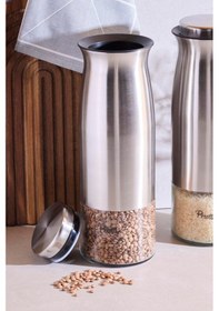 Resim Inox 3'lü Saklama Kabı Ve Kavanoz Seti Seffaf Şeffaf 