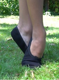 Resim Picta Çift Tabanlı Kanvas Bale Patiği – Lastikli 