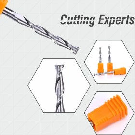 Resim Kradox Cnc Router Bıçak İki Ağız Uç 8 x 3 x 3 x 38.5 