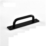 Resim Topuzlu Kapı Kolu, Dolap Dekorasyonu Sürgülü Kapı Kolu, Alüminyum Alaşımlı Kol, Delme Gerektirmez Siyah 128 