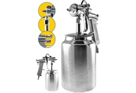 Resim Proxtech Craftex Profesyonel Aluminyum Pnömatik Atomizer 1000 Ml 45psı Boya Püskürtücü Tabancası 