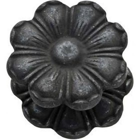 Resim Prinç döküm antik siyah rustik eskitme, ferforje tipi osmanlı tipi kapı topuzu tokmağı HFT06006 