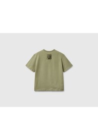 Resim United Colors Of Benetton Benetton Erkek Çocuk Logo Baskı Detaylı Oversize T-shirt Çok Renkli 