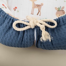 Resim Babynest ve Yastık- Çift Taraflı - İndigo Petek - Ceylan 