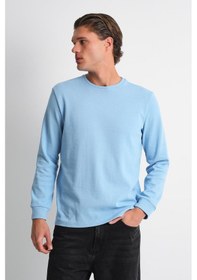 Resim Alexandergardı Uzun Kollu Bisiklet Yaka Basic Sweatshirt Mavi 