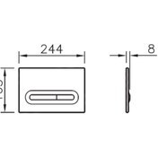 Resim VitrA Loop T 740-0885 Fotoselli Kumanda Paneli, Mat Krom 