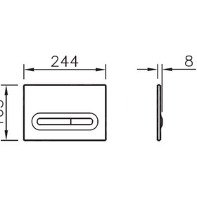 Resim VitrA Loop T 740-0885 Fotoselli Kumanda Paneli, Mat Krom 