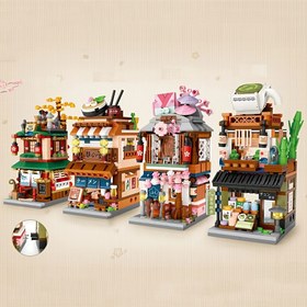 Resim Japon Sokak Görünümü Mini Yapı Blokları | Çok Renkli ABS Reçine DIY Modelleri | Kültürel Unsurlar ve Canlı Manzaralarla Detaylı Ev Dekoru | Koleksiyoncular İçin Mükemmel Noel Hediyesi 