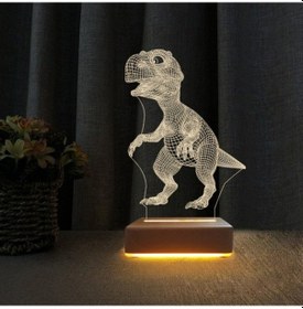 Resim 3D Doğum Günü Hediyesi Dinazor Çocuk Odası Gece Lambası 