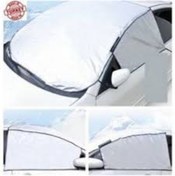 Resim autoEs Buzlanma Önleyici Araba Cam Üstü Kar Örtüsü Ön ve Yan Cam Koruma Brandası 