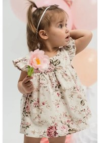 Resim Dom Na Dereve Pamuklu Vücut Elbise 13875193 Bej 