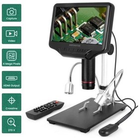 Resim Dijital 4mp Hdmı/usb 3d 7 İnc Ekran Dijital Mikroskop Kumandalı Lehimleme Tamir Hassas Görüntü Büyüteç Mikroskop 