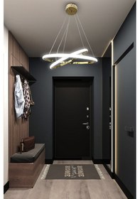 Resim 2 'li Çember Avize - Kumandasız / Antrasit Antrasit 