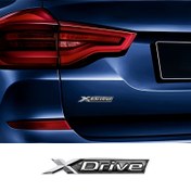 Resim 1 adet Araba amblemi, Şık Metal 'XDrive' Amblem - Bagaj Rozeti & Yan Panel Etiket Uyumlu 