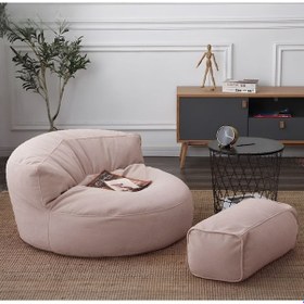 Resim Good Night Twist Armut Koltuk Ve Ayak Pufu Toz Pembe 