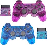 Resim TAKESH Wireless Controller for PS2, 2.4G Double Shock Game Controller Remote 2 Pack 