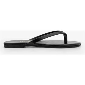 Resim Marjin Kadın Ince Bantlı Parmak Arası Yuvarlak Burun Günlük Terlik Navisa Siyah 