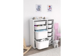 Resim Pratico Çok Amaçlı Oyuncak Dolabı Beyaz 2D2K6U 