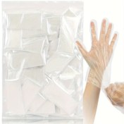 Resim 10/20/50 Adet Tek Kullanımlık Plastik Servis Eldiveni - Hazır Temiz Servis, Mutfak, Restoran, Saç Boyama için Ayrı Ayrı Paketlenmiş 