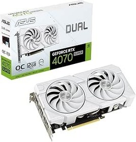 Resim ASUS-DUAL-RTX4070S-O12G-EVO-WHITE-NVIDIA-GEFORCE-RTX 4070 SUPER-12GB GDDR6X-192bit-2550MHz-OC-HDMI-3xDP-DLSS3 EKRAN KARTI 