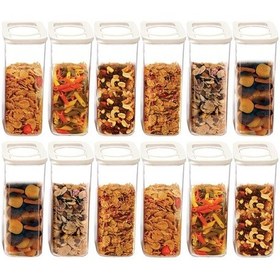 Resim Moonstar 12 Li Süper Set Saklama Kabı Erzak Kabı Seti 2250 Ml-Max Çok Renkli 