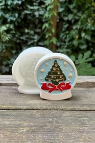 Resim Rufus Concept 2D Kar Küresi Noel Ağacı Desenli Silikon Mum Kalıbı 