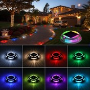 Resim 2/4/8/12 adet Güneş Enerjili Sürüş Işıkları, RGB Renkleri, Güneş Enerjili Yol Işıkları, Güneş Enerjili Güverte Işıkları, Dış Mekan Su Geçirmez IP68, Güneş Enerjili Dok Işıkları Sürüş İşaretleyici için, Merdiven, Tekne Dok, Adım, Yürüyüş Yolu, Noel Dış Mekan Dekoru. 