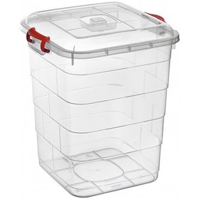Resim Gıda Bakliyat Saklama Kabı Kovası Şeffaf 55 Litre 