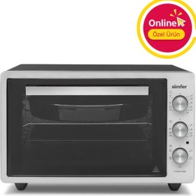 Resim Simfer 4244 İnox Gri 42 LT Turbo Fan Mini/Midi Fırın - 6 Fonksiyon,Yoğurt Yapma, Buz Çözme & İç Aydınlatma 