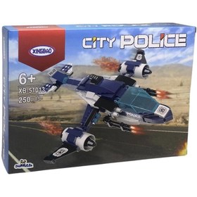 Resim Samatlı Oyuncak Polis Helikopteri Yapım Seti 250 Parça XB-51013 