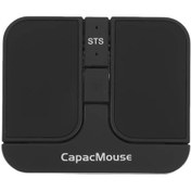 Resim Kablosuz Fare 3 Modlu Bt 5.2/2.4g/usb Mini Kapasitif Fare Kablosuz Fareler Pc Square Black Diğer 