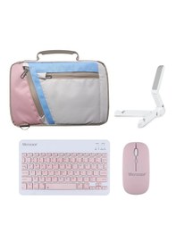 Resim Microcase Huawei Matepad 11.5 S 2025 İle Uyumlu Tablet Çanta+türkçe Bluetooth Klavye +mouse+ Standı - Pembe Al4382 Omuz Çantası 