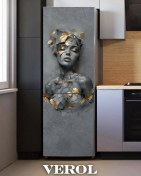 Resim Verol Buzdolabı İç Dekorasyonu İçin İç Mekan Sticker 449564470 Gri 