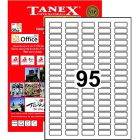 Resim Tanex Yazıcı Etiketi 30X12 Mm 9500 Adet Model Tw-2095 